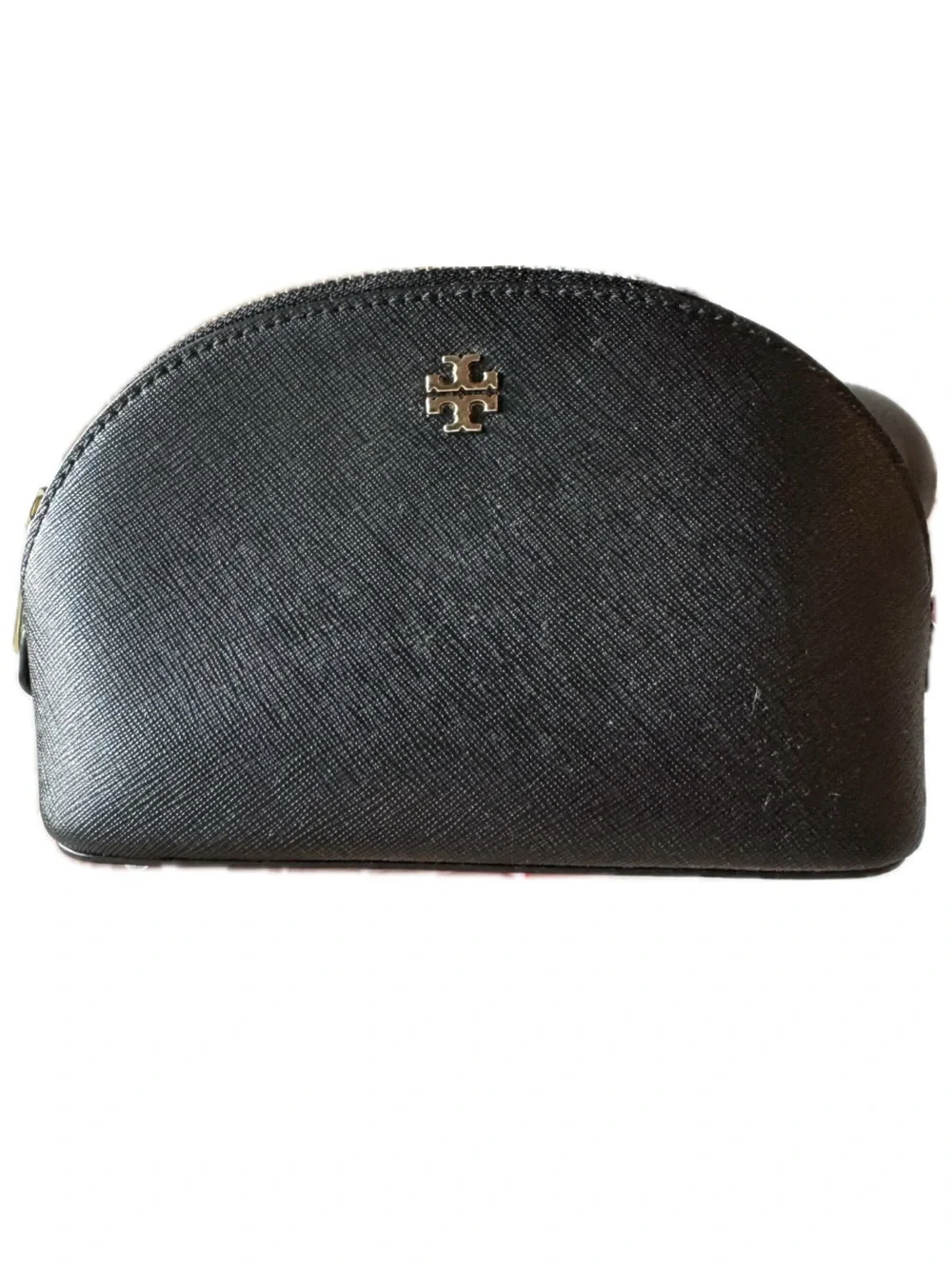 Tory Burch Cosmetic Case - Black Saffiano Leather
